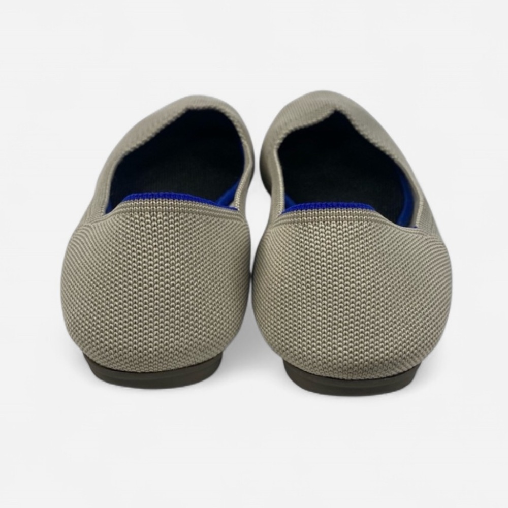 Rothy’s Flax Birdseye Round Toe Flats 8.5 Gray Neutral Sustainable Luxe - Picture 6 of 8